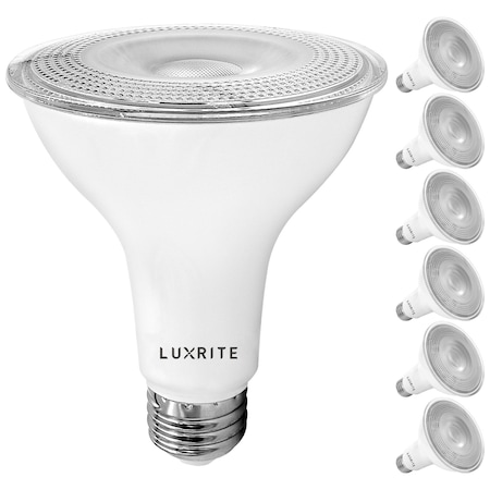 PAR30 LED Light Bulbs 11W (75W Equivalent) 850LM 3500K Natural White Dimmable E26 Base 6-Pack